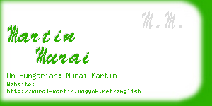 martin murai business card